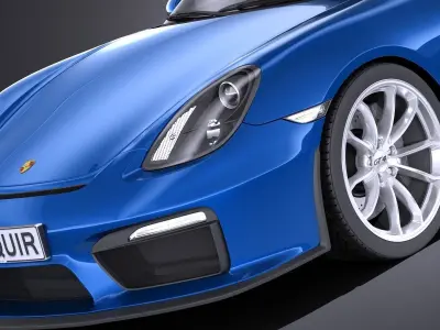 Porsche Cayman GT4 2016 VRAY 3D model