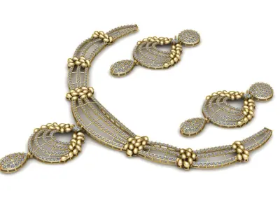 Luxury Wedding Diamond Necklace 3d Printable Model 3D print model