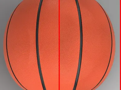 Basketball ball 4L orange Low-poly 3D model