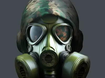Helmet 3d model military combat Military Low-poly Low-poly 3D model 86