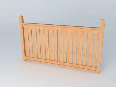 Fence section Free 3D model