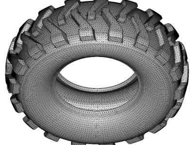 Plastic Farming Tractor Tyre Toy 3D model