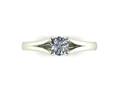 Solitaire Women Diamond Wedding Ring R2 3D print model