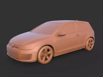 Volkswagen Golf GTI 3D print model