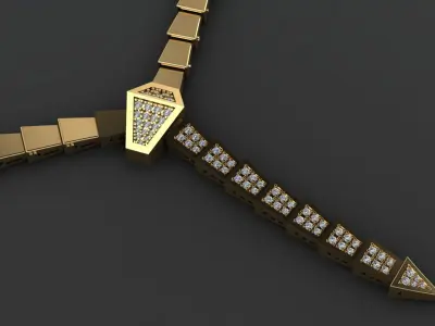 Bvlgari Snake Necklace  3D print model