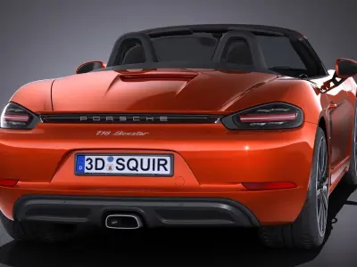 Porsche 718 Boxster 2017 3D model