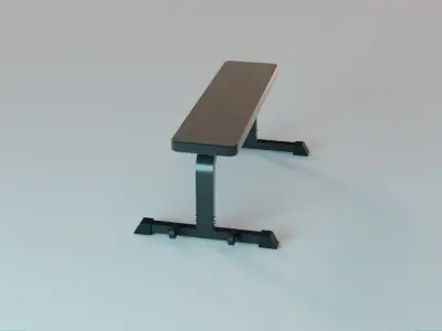 Heavy Duty Flat Bench - Gym Equipment 3D model
