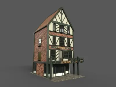 Building  prt1 low-poly 3D model Free low-poly 3D model