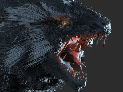 Fenrir The wolf 3D model