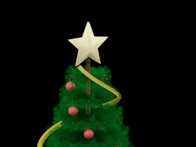 Christmas Tree  Low-poly 3D model
