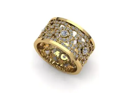 Wedding ring  3D print model 63