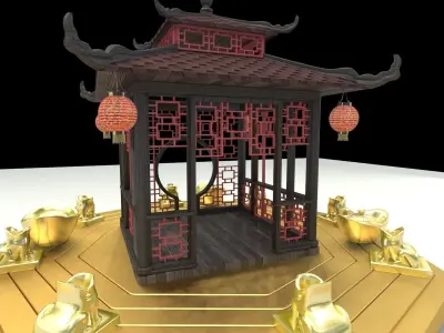 Chinese  pavilion 3D model