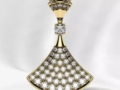 Luxury Gold Pendant 3D print model