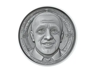 Roberto Carlos Footballer Medallion 3D print model