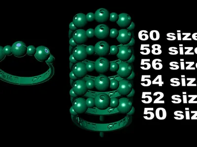 Women Wedding Engagement Ring 69 3D print model