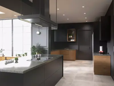 Apartment Interior Scene 02 3D Model 3D model