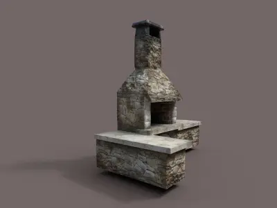 Outdoor Oven Free low-poly 3D model