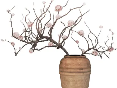 Plants Bouquet Vase 32 Low-poly 3D model