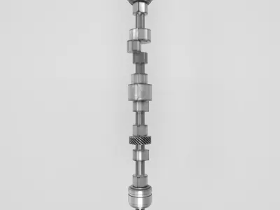 Camshaft Low-poly 3D model