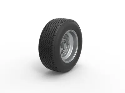 Front wheel from Sprint car Scale 1 to 25 3D print model