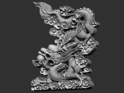 dragon statue of 3D print model