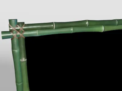 Bamboo Picture Frame Low-poly 3D model