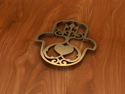 Hamsa pendant 3D print model