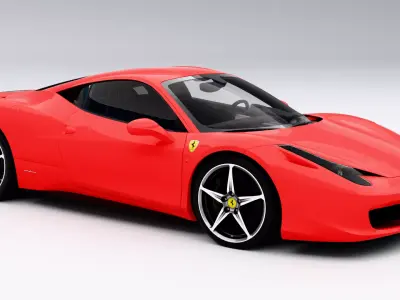 Ferrari 458 Italia Low-poly 3D model