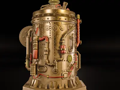 Time Displacement Capsule Clock and Pen Pot Figurine home decor 3D model