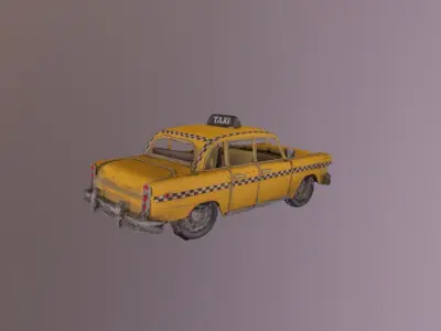 Antique Toy Taxi 3D model