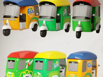 FoodCamper vespa Ape van 3D model