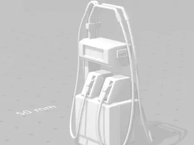 GARAGE FUEL PUMP 7MM SCALE O GAUGE MODEL RAILWAY 3D print model