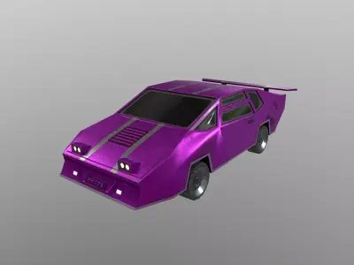 Cyberpunk City - Car 1 Low-poly 3D model