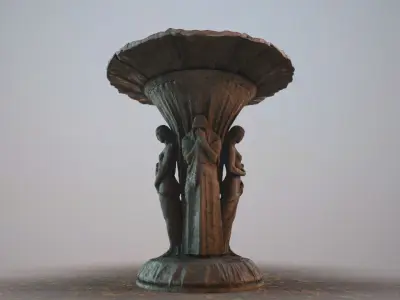 BirdBath Statue 3D model