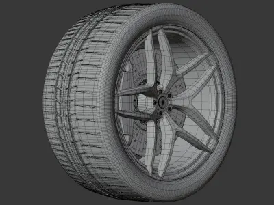 Ferrari 488 Pista Spider with Pirelli Trofeo RS 3D model