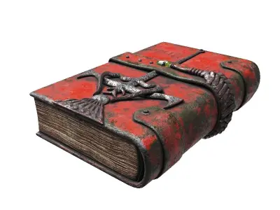 Vintage magic book Low-poly 3D model