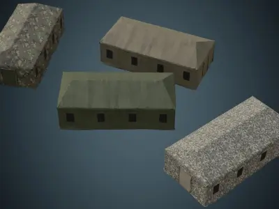 Tent 2B Low-poly 3D model