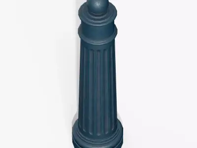 Bollards Cast Iron C Low-poly 3D model