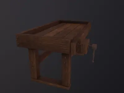 WorkBench 3D Model Low-poly 3D model