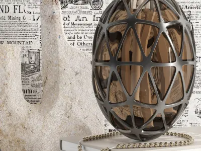 Decorative set 12 Low-poly 3D model