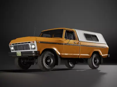 Pickup Truck AAA Next Gen Game Ready Low-poly 3D model KUNG ver Low-poly 3D model