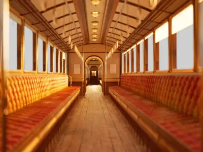 Spirited Away Train Low-poly 3D model