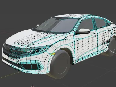 2019 Honda Civic LX  Low-poly 3D model