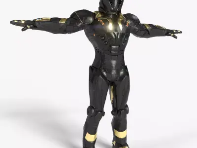 Sci- fi Robot Character Model Low-poly 3D model