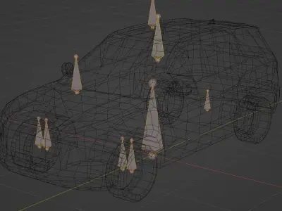 Lowpoly Hyundai Alcazar Low-poly 3D model