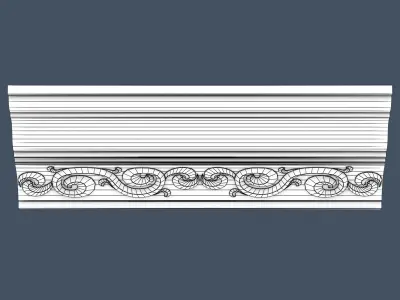 Decorative Crown Molding 3D model 18