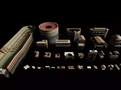 Ancient Roman Architecture Pack   3D model