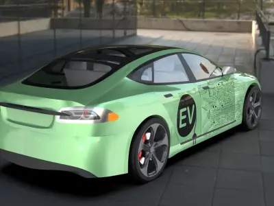 Tesla Model S -Electric Sedan - 3D Model  3D model