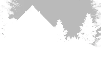 Modern A-Frame Winter Cabin - Full Exterior Scene 3D model