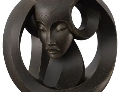 Abstract Profile Flowing Form Sculpture  3D model